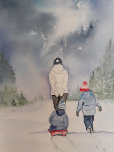 Janet G. Winter stroll, watercolour. 12.20.jpg